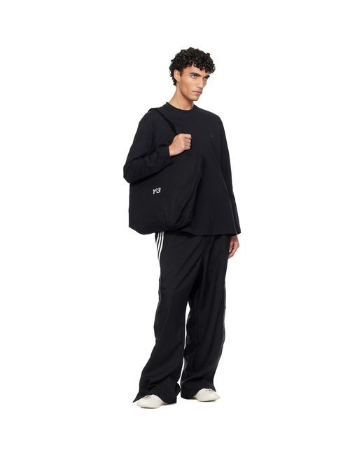 Y-3 Black Logo Long Sleeve T-shirt for men