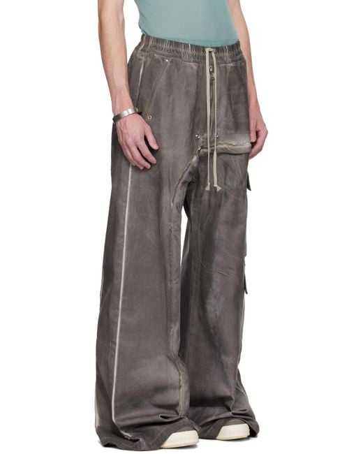 【RICK OWENS】Hollywood Imbalanced Double Cargo デニム Rick Owens Hollywood Imbalanced Double Cargo Jumbo Belas
