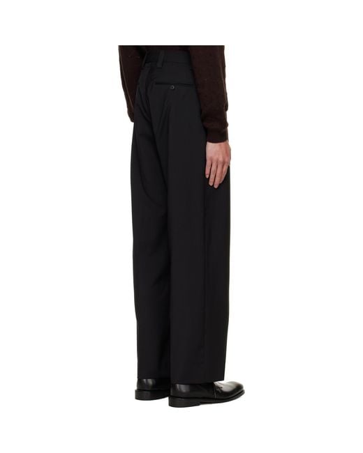 mfpen Black Study Trousers for men