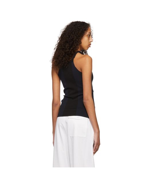 Dion Lee Black & Navy Cotton Tank Top