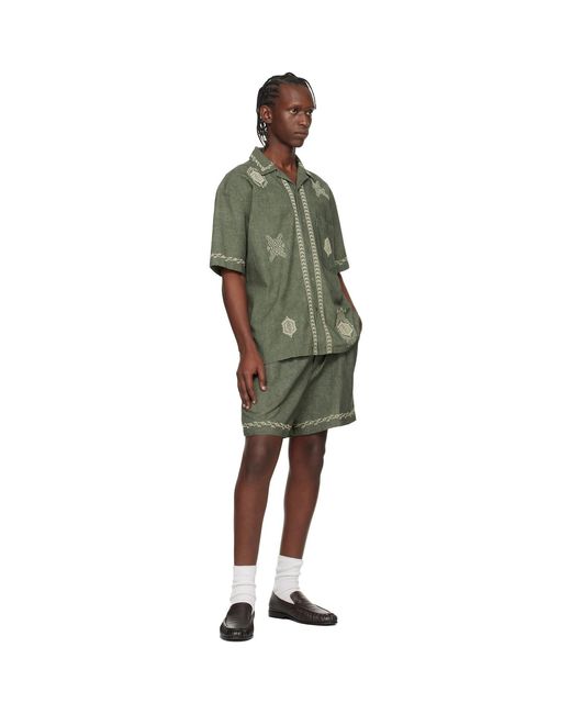 Isabel Marant Green Zilan Shorts for men