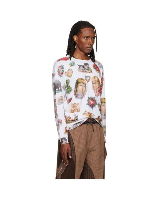 Chopova Lowena Brown Snippets Oversized Jersey T-Shirt for men
