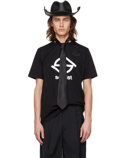 TAKAHIROMIYASHITA The Soloist Black Bone Emblem T-Shirt for men