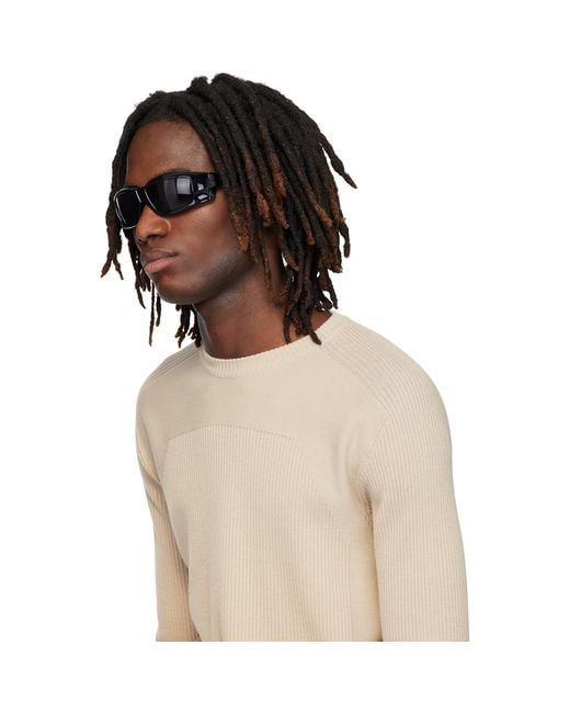 Rick Owens Black Temple Rick Sunglasses for men