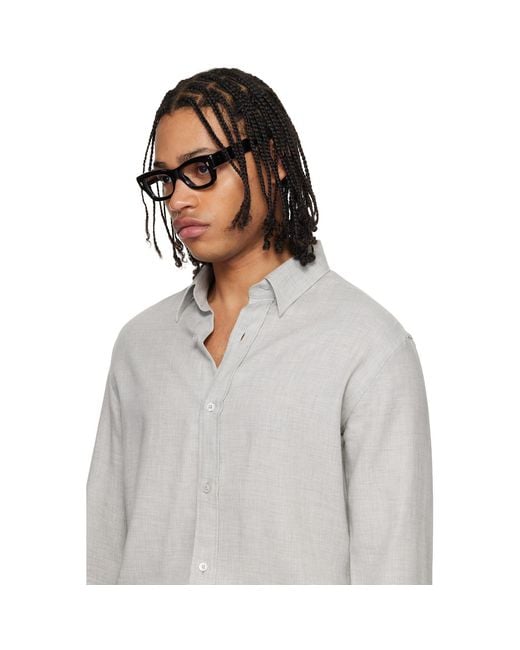 Cutler & Gross Black 1419 Rectangle Optical Glasses for men