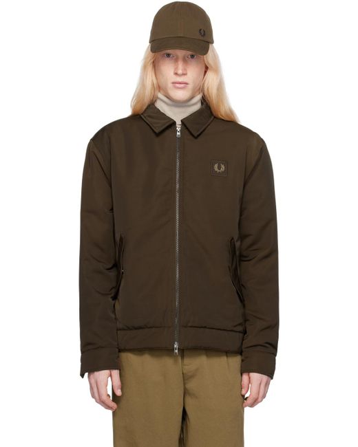 Fred Perry Brown Zip Through Jacket for men
