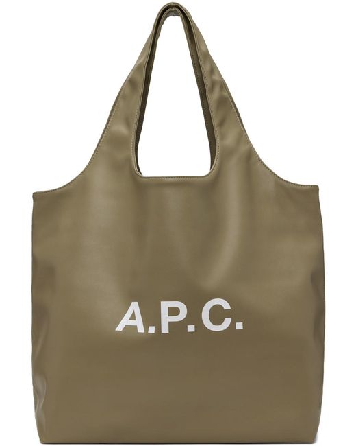 A.P.C. Green . Taupe Ninon Tote for men