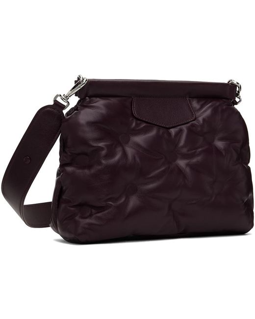 Maison Margiela Black Burgundy Glam Slam Classique Small Bag