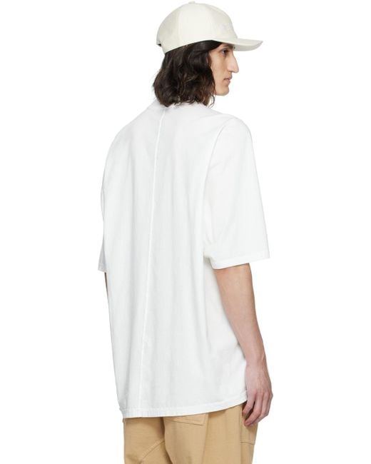 Rick Owens White Jumbo T-Shirt for men