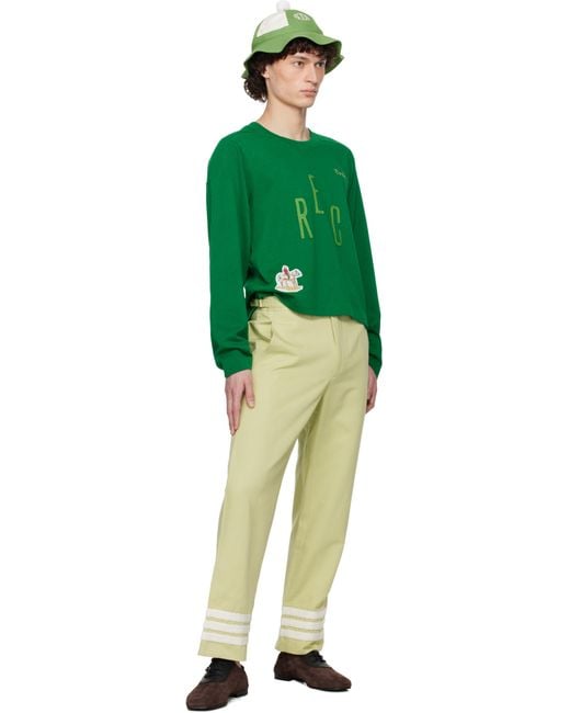 Bode Green 'Rec' Pullover Sweater for men