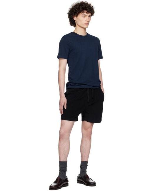 メンズ Merz B. Schwanen ネイビー 1950S Loopwheeled Tシャツ Blue