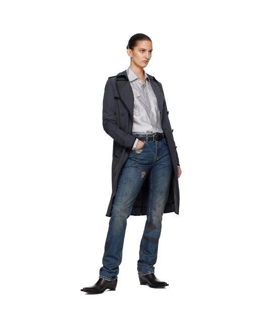 AARON ESH Black Nylon Trench Coat