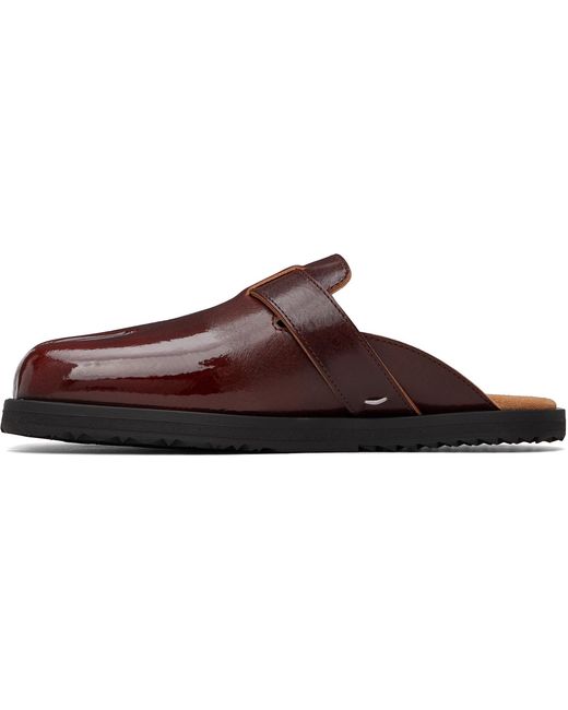 Maison Margiela Brown Burgundy Tabi Daily Mule Loafers for men