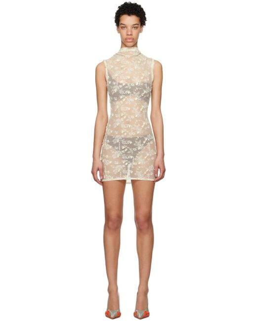 OTTOLINGER Black Off-white Floral Minidress