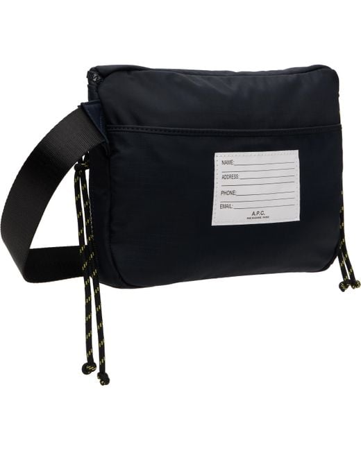 メンズ A.P.C. ネイビー Trek ベルトバッグ Black