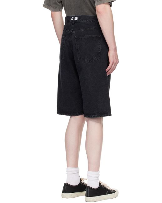 Hope Black Loose-fit Denim Shorts for men