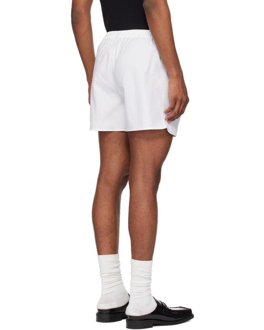 MARINE SERRE Black Regenerated Household Linen Shorts for men