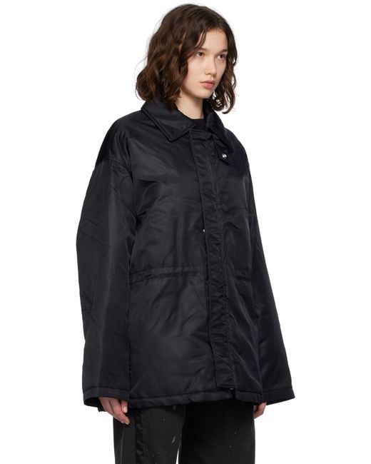 MM6 by Maison Martin Margiela ブラック ナイロン スポーツジャケット Black