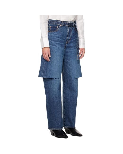 Sacai Blue Belted Jeans