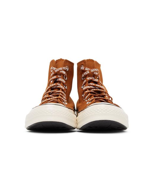 Converse Canvas Brown Gore-texÂ® Utility Chuck 70 High Sneakers for Men - Lyst