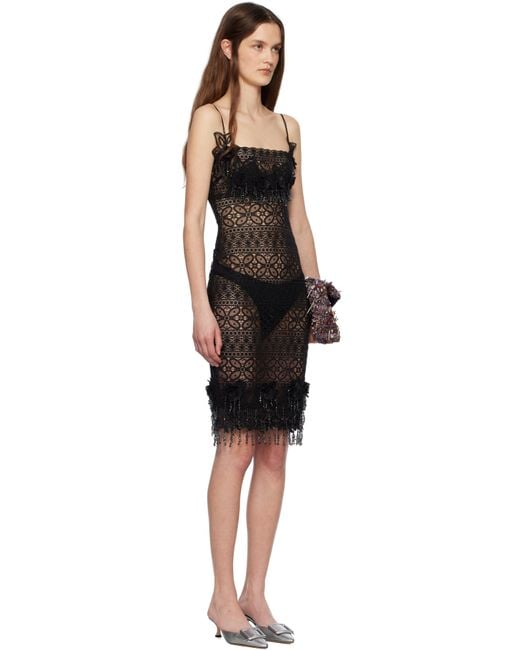 Mirror Palais Black Leo Lady Length Midi Dress