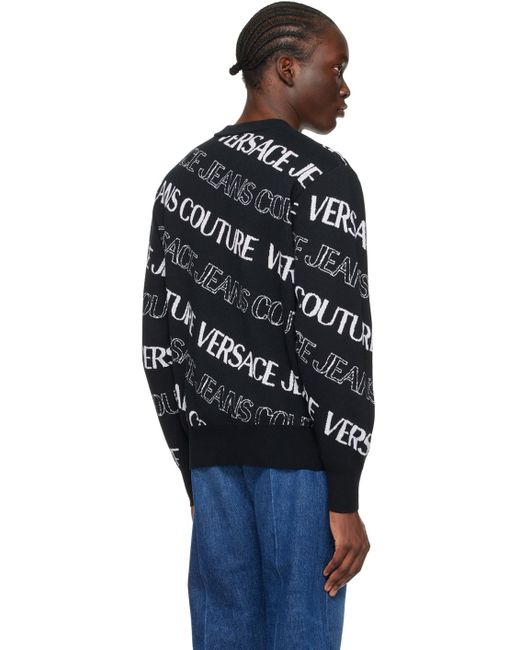 Versace Black Wave Sweater for men
