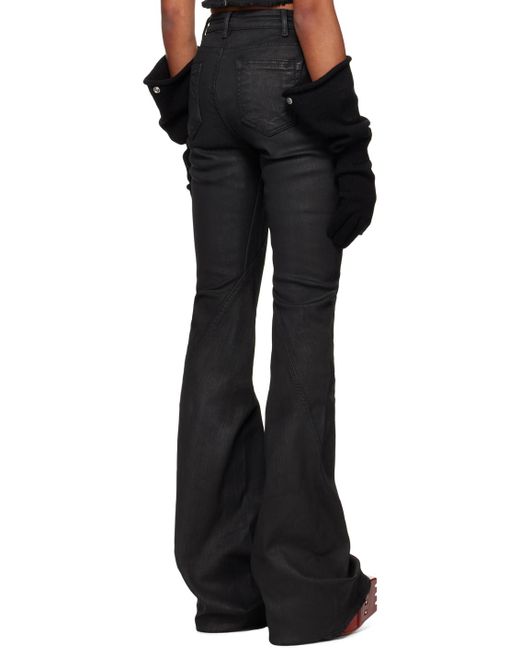 Rick Owens Porterville Bias ブーツカット ジーンズ Black