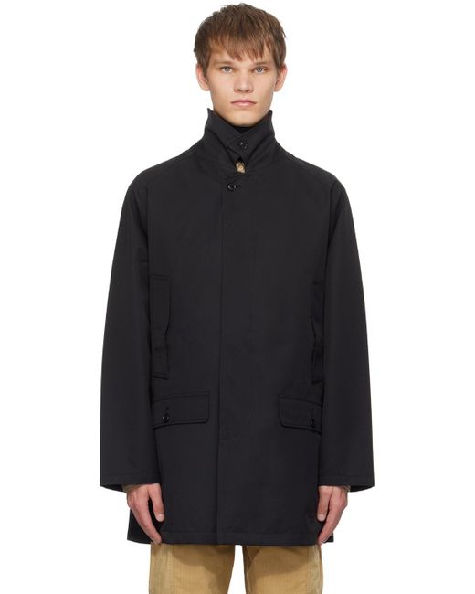Nanamica Black Soutien Collar Coat for men