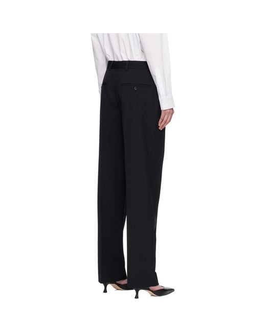 Totême  Black Pleat Trousers