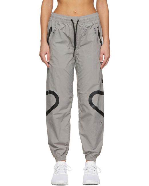 adidas By Stella McCartney Synthetic Grey Recycled Nylon Sport Pants in ...