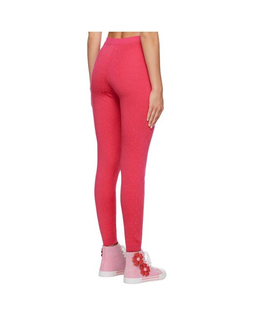 Moschino Red Pink All Over leggings
