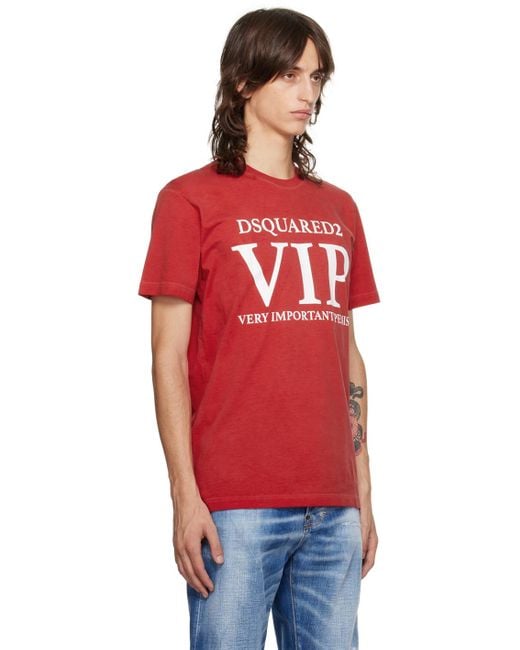 メンズ DSquared² Dsqua2 レッド Vip Cool Fit Tシャツ Red