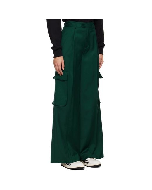 Amiri Green Pleated Work Casual Pants