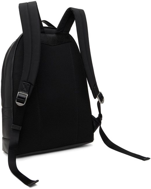 Emporio Armani Black Rounded Backpack for men