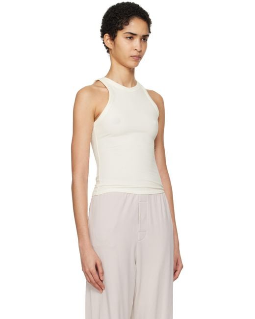 Skims Black Off- Cotton Jersey Crew Neck Tank Top