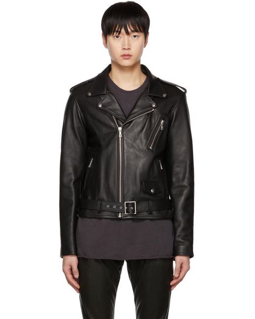John Elliott Moto Leather Jacket in Black for Men | Lyst