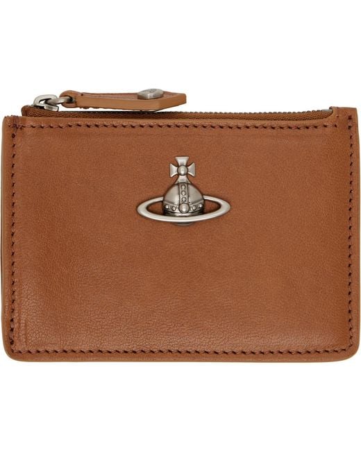 Vivienne Westwood Brown Slim Long Card Holder for men