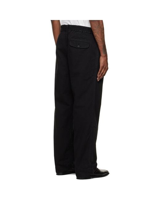 HUGO Black Pleated Trousers for men