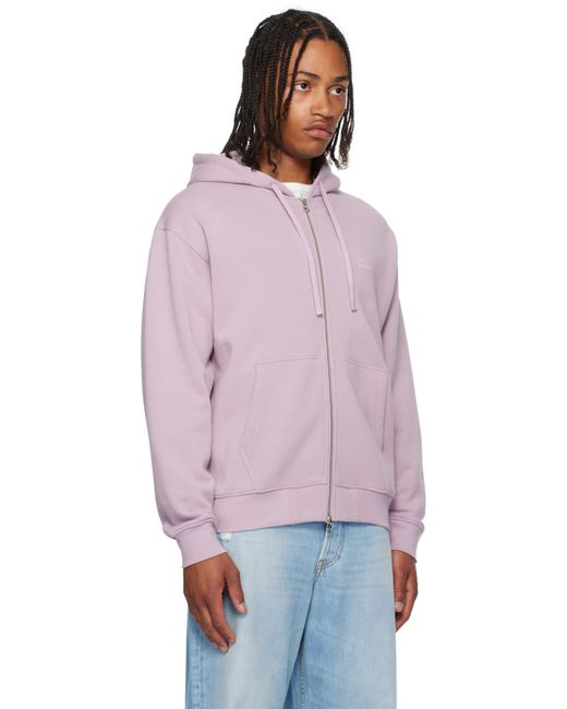 メンズ Dime パープル Cursive Small Logo ジップフーディ Purple