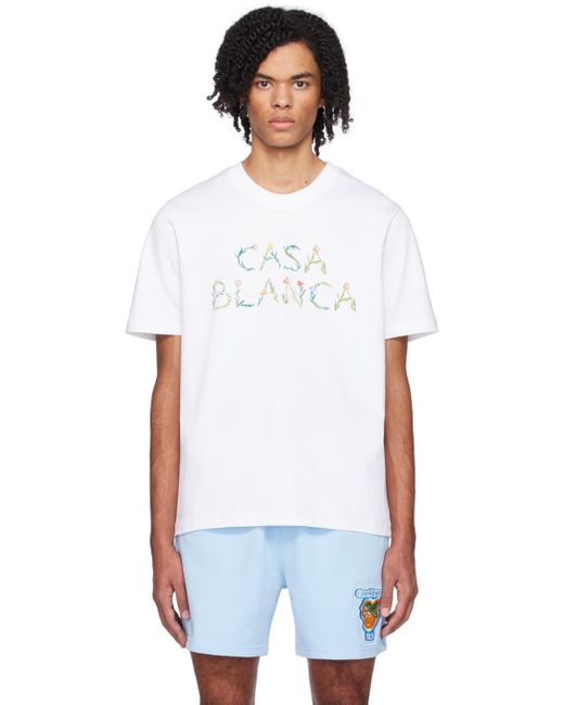 T-shirt l'arche fleurie blanc Casablancabrand pour homme en coloris White