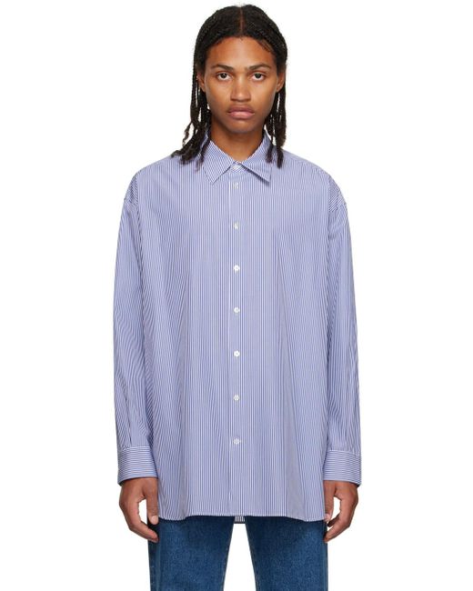 The Row Purple White & Blue Lukre Shirt for men