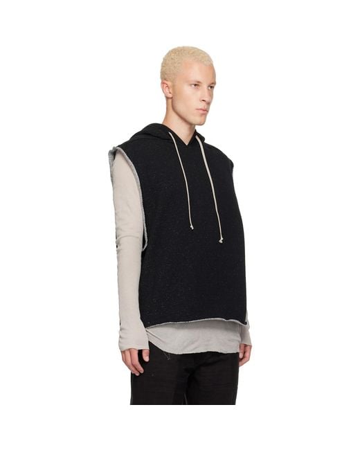 Rick Owens Black Tower Rl Hoodie for men