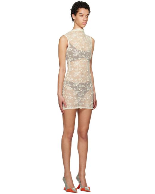 OTTOLINGER Black Off-white Floral Minidress