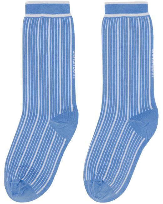 Chaussettes 'les chaussettes pablo' bleues - les sculptures Jacquemus en coloris Blue