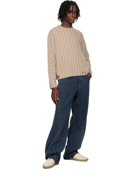 Eckhaus Latta Blue Keyboard Sweater for men