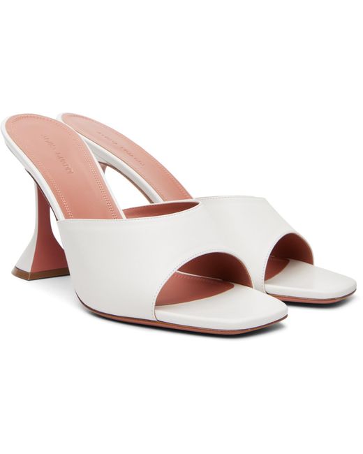AMINA MUADDI White Lupita Slipper 95 Heeled Sandals