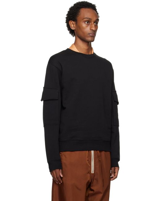 Dries Van Noten Black Cargo Sweatshirt for men