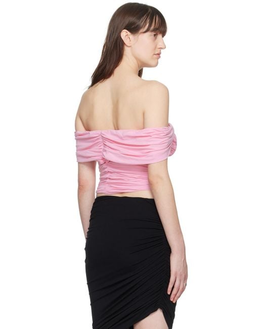 Magda Butrym Pink Ruched Blouse