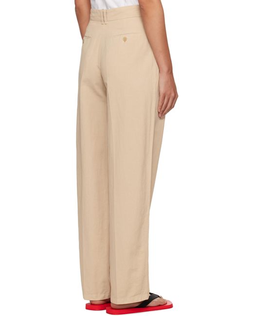 【関税込み】The Row ベージュ Lilas トラウザーズ The Row ベージュ Lilas トラウザーズ ナチュラル | Lyst