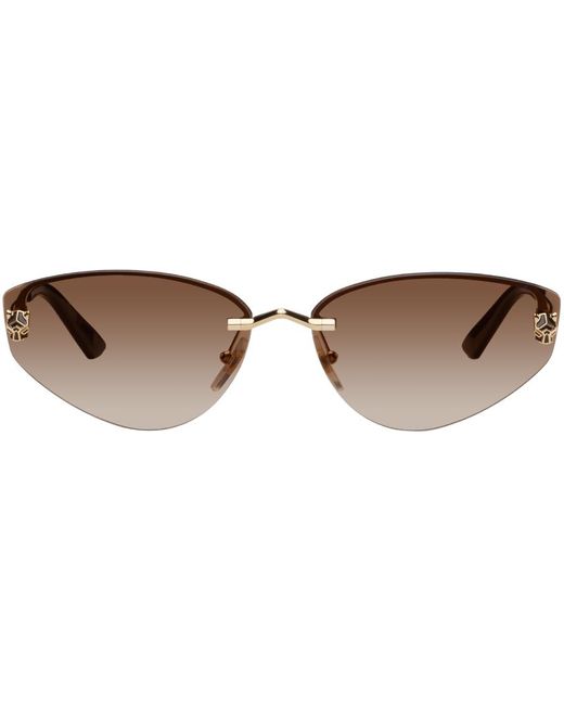 Cartier Black Gold Cat-eye Sunglasses
